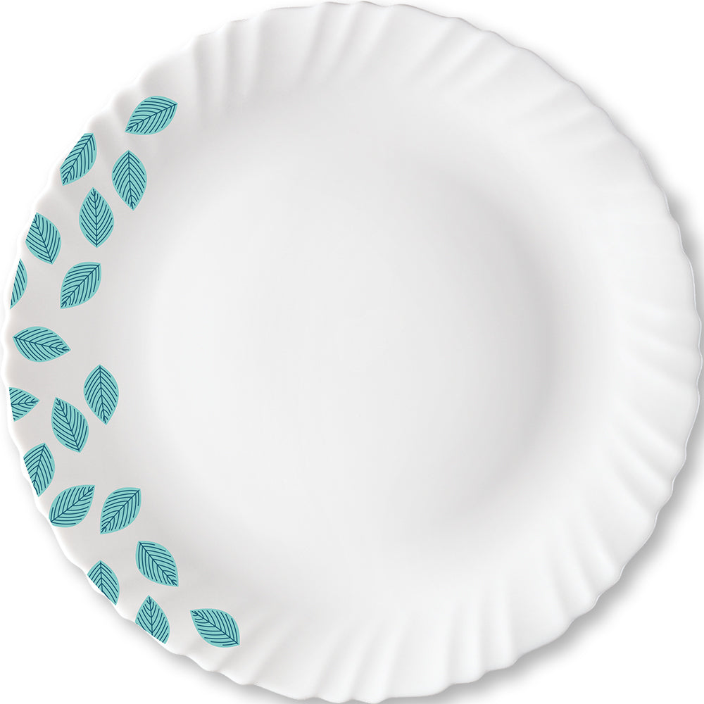 My Borosil Plate Sets 6 pc Set Blue Leaves Full Plate Set