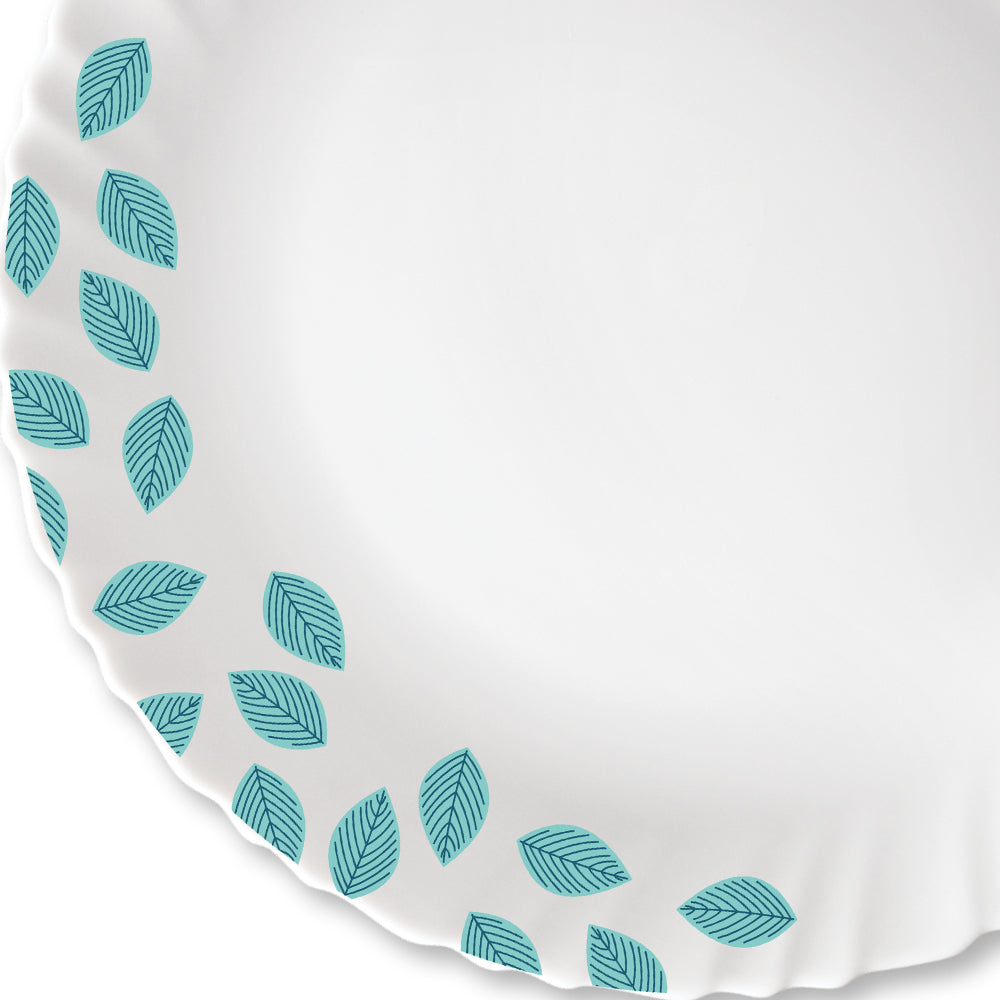 My Borosil Plate Sets 6 pc Set Blue Leaves Full Plate Set