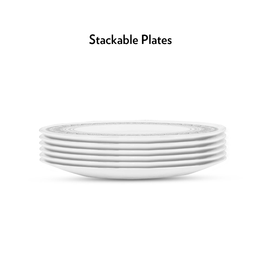 My Borosil Plate Sets 6 pc Set Classic Full Plate Set