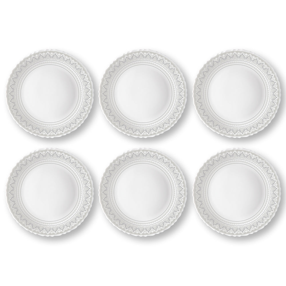 My Borosil Plate Sets 6 pc Set Classic Full Plate Set