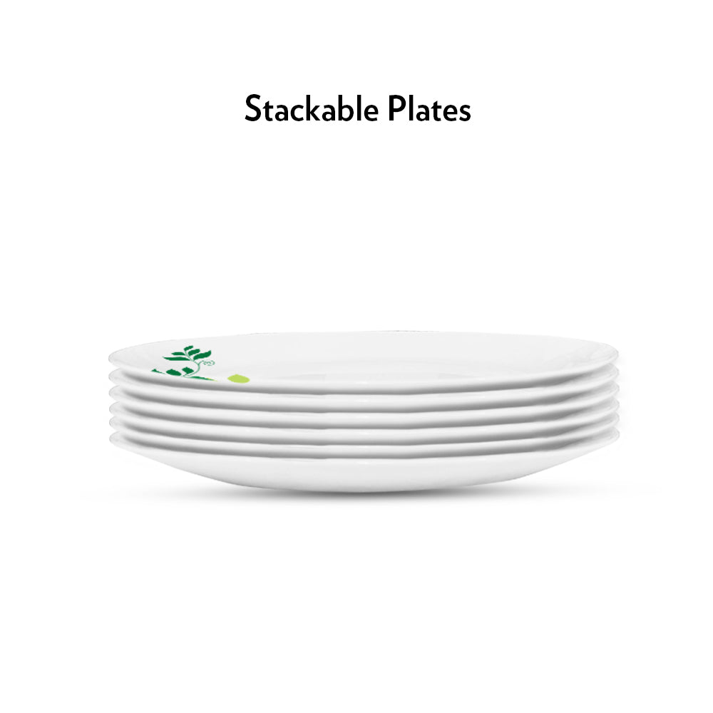 My Borosil Plate Sets 6 pc Set Fern Full Plate Set