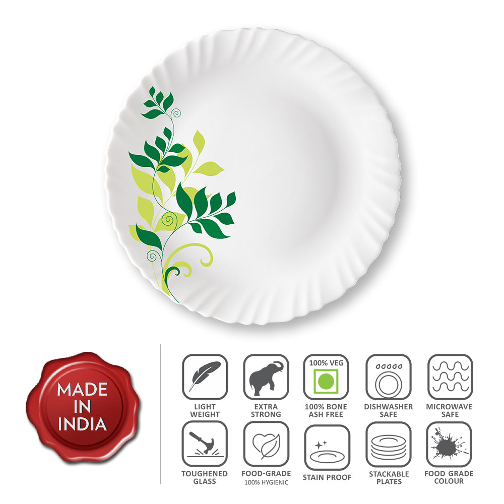 My Borosil Plate Sets 6 pc Set Fern Full Plate Set