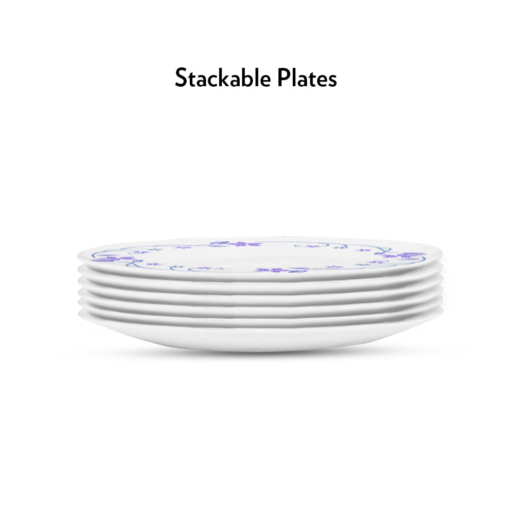 My Borosil Plate Sets 6 pc Set Flora Full Plate Set