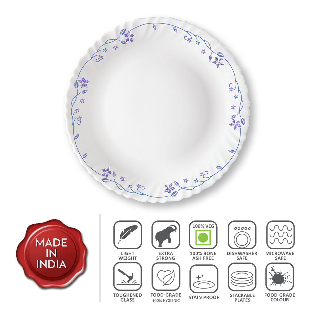 My Borosil Plate Sets 6 pc Set Flora Full Plate Set