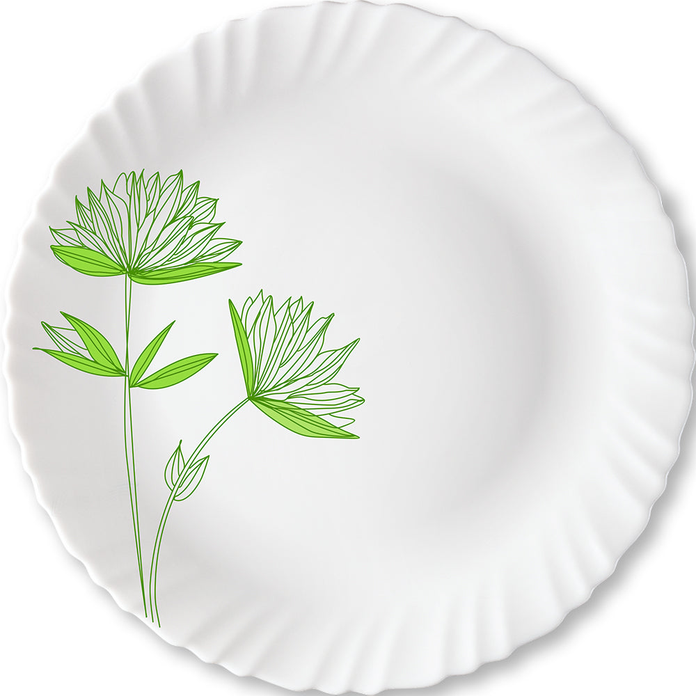 My Borosil Plate Sets 6 pc Set Green Lily Full Plate Set