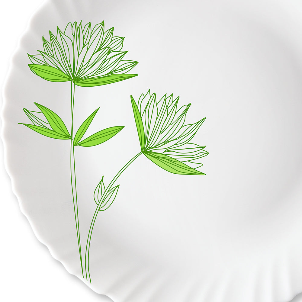 My Borosil Plate Sets 6 pc Set Green Lily Full Plate Set