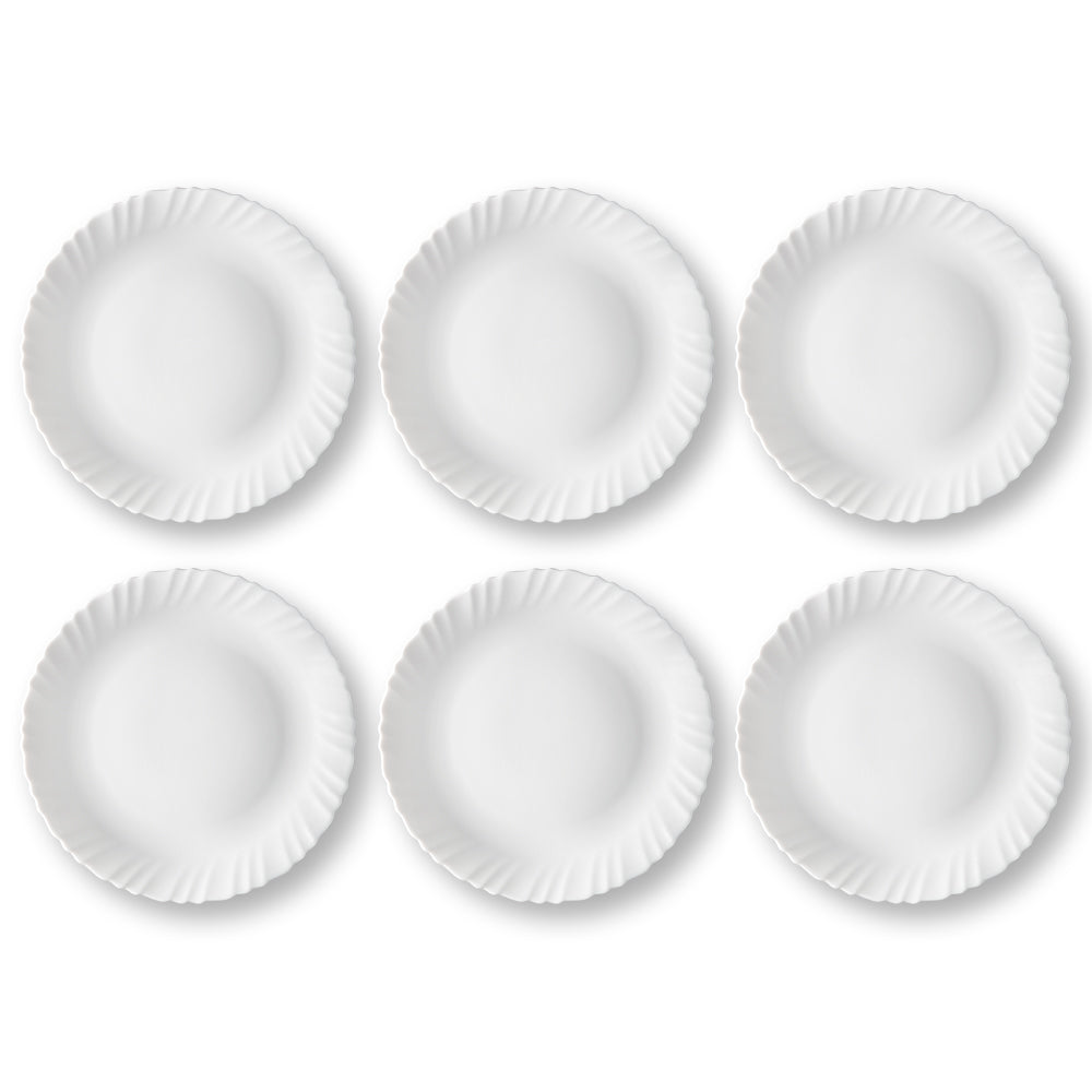 My Borosil Plate Sets 6 pc Set White Full Plate Set