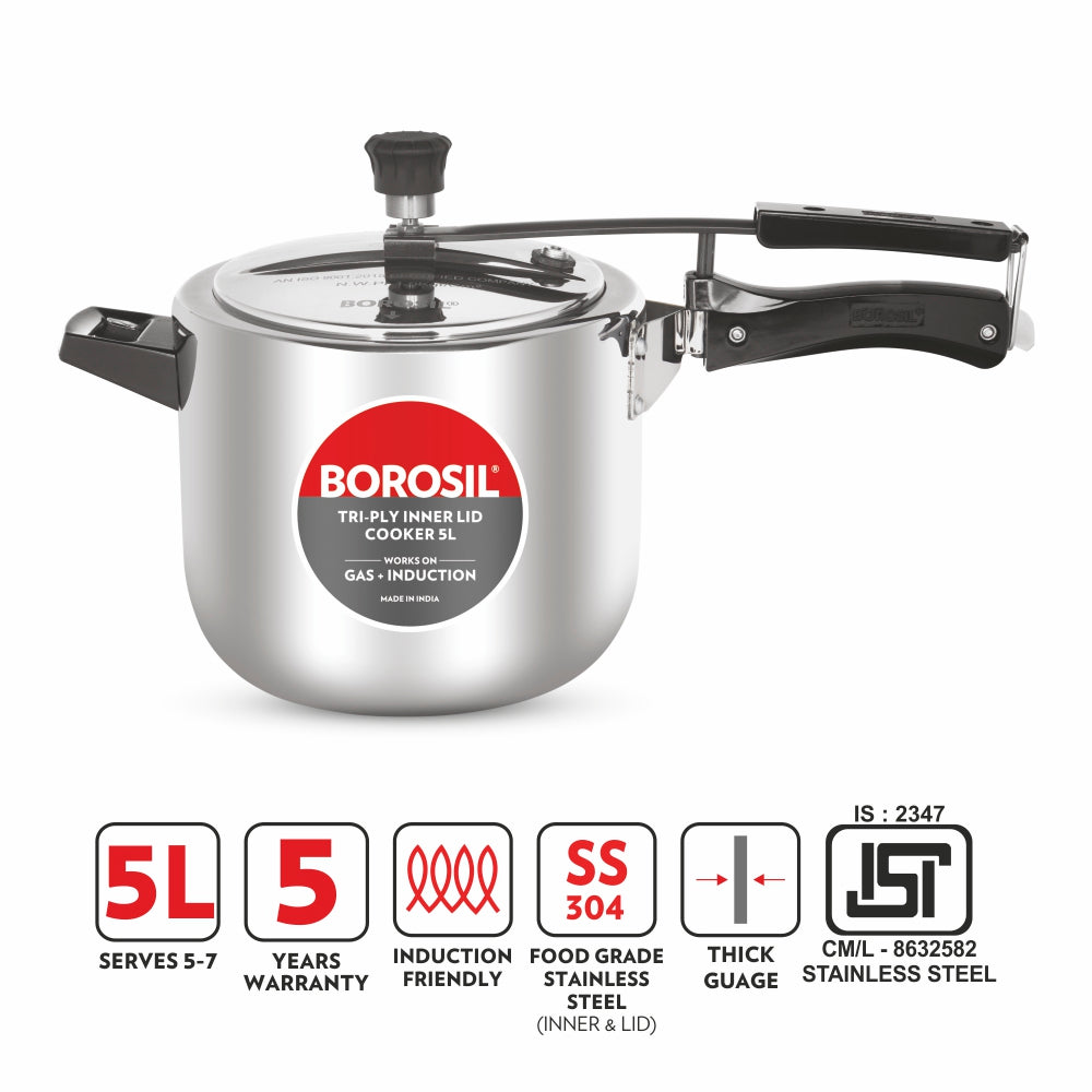 My Borosil Pressure Cookers Inner Lid Tri-Ply Pressure Cooker