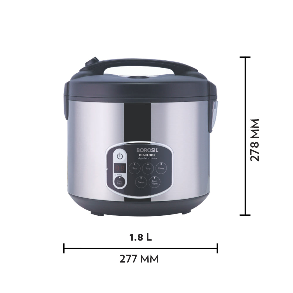 My Borosil Rice Cookers Digikook Electric Cooker, 1.8L