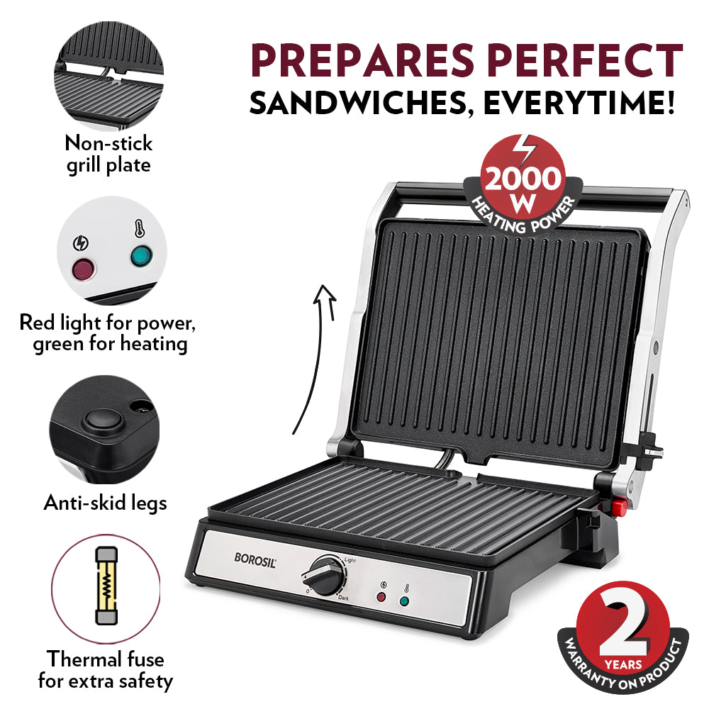 My Borosil Sandwich Makers SuperJumbo 180 Grill Sandwich Maker