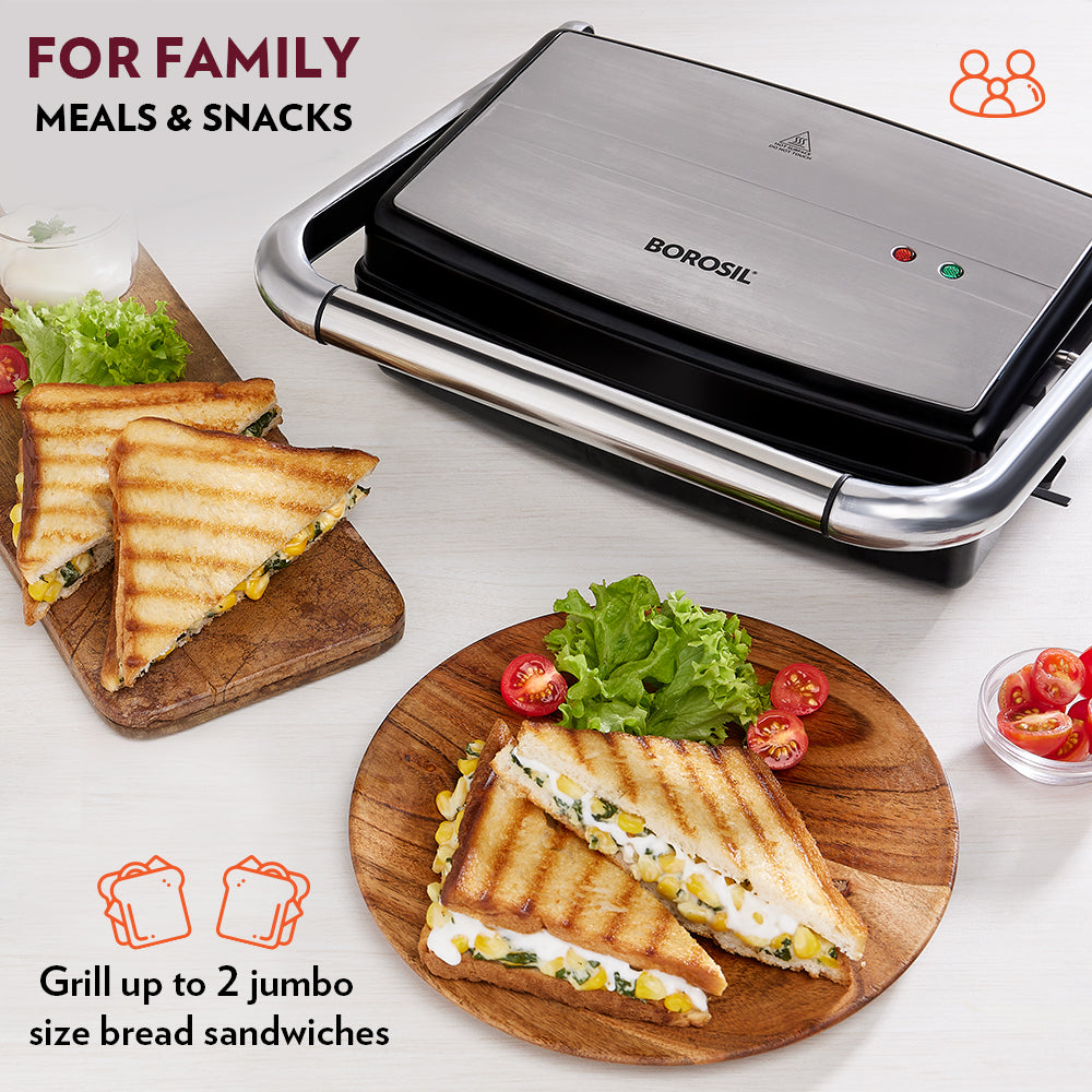 My Borosil Sandwich & Waffle Makers Jumbo 180° Grill Sandwich Maker