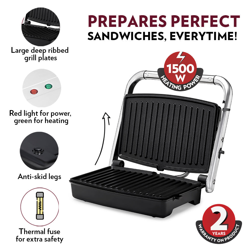 My Borosil Sandwich & Waffle Makers Jumbo 180° Grill Sandwich Maker