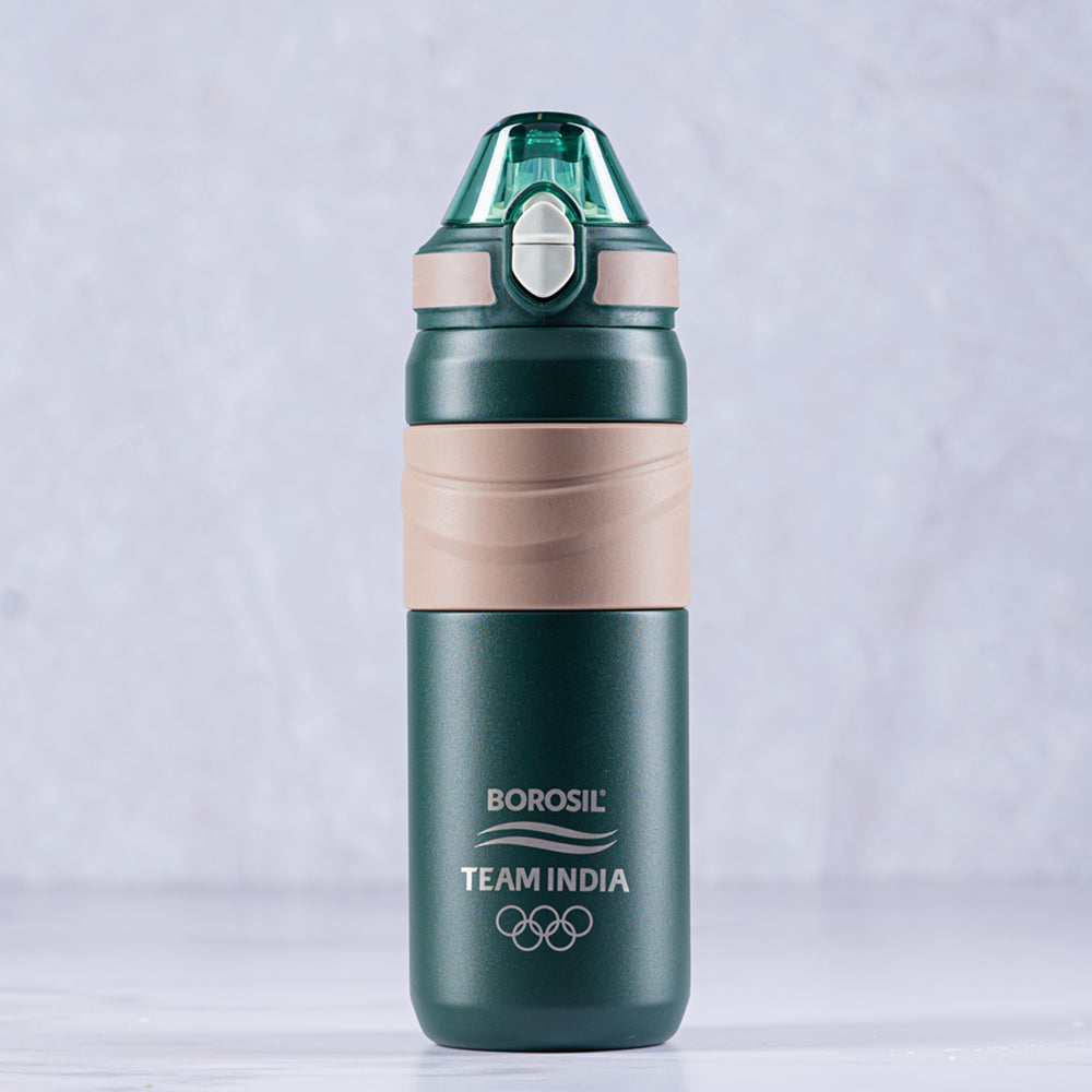 My Borosil Stainless Steel Bottles 560 ml Adventure Bottle, Green