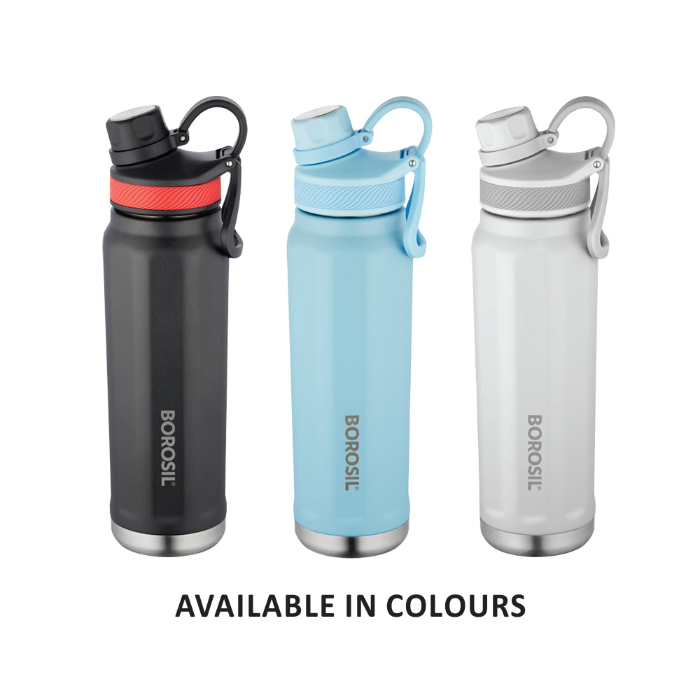 My Borosil Stainless Steel Bottles 710 ml SportSip Light Blue