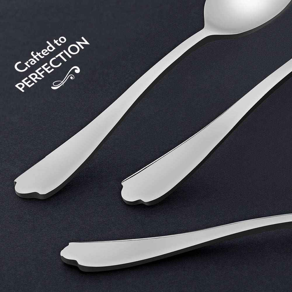 My Borosil Stainless Steel Cutlery Set of 6 - 13.5 cm Eva Tea Spoon, Set of 6