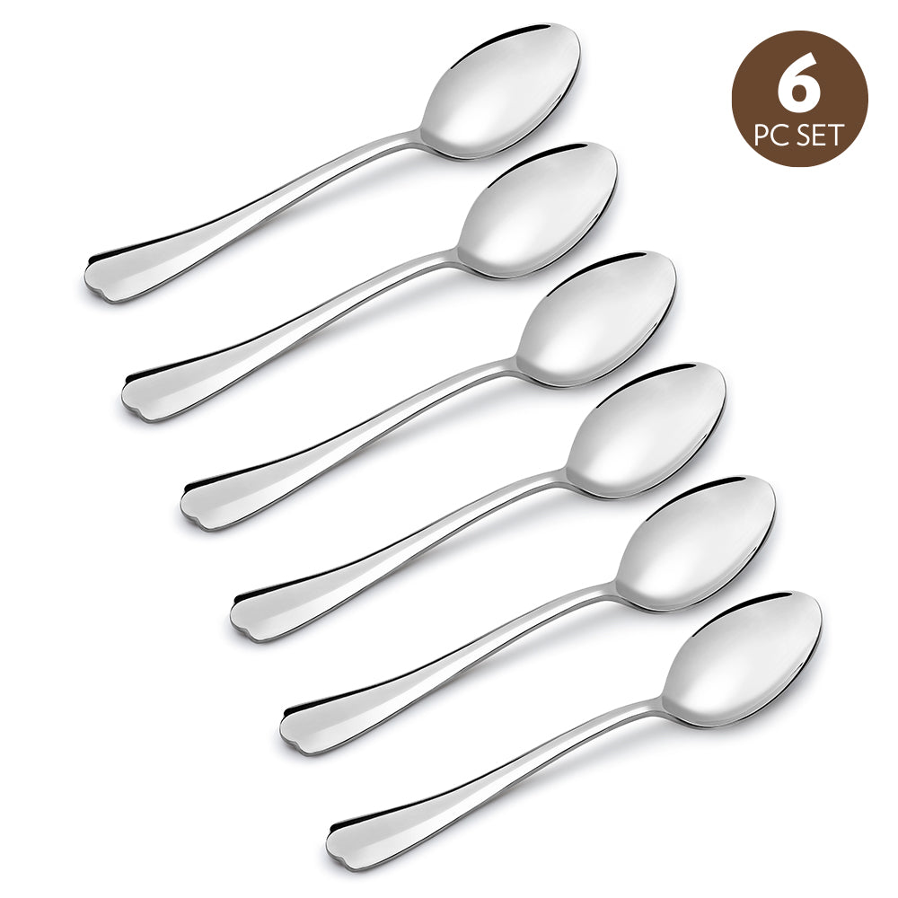 My Borosil Stainless Steel Cutlery Set of 6 - 13.5 cm Eva Tea Spoon, Set of 6