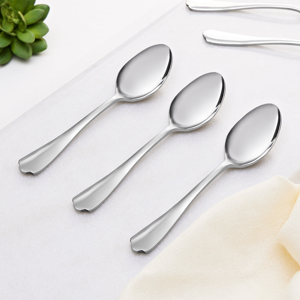 My Borosil Stainless Steel Cutlery Set of 6 - 13.5 cm Eva Tea Spoon, Set of 6