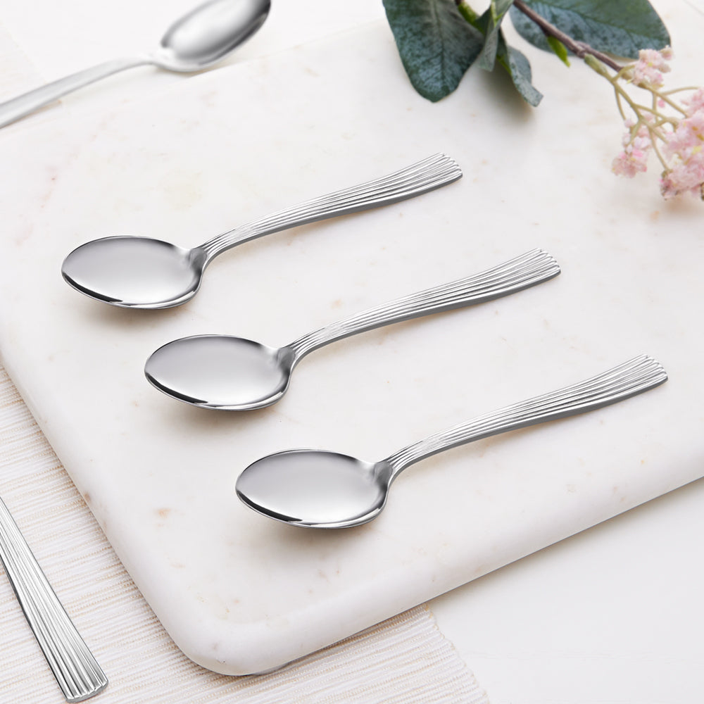 My Borosil Stainless Steel Cutlery Set of 6 - 13.5 cm Vintage Tea Spoon, Set of 6