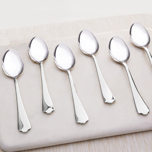 My Borosil Stainless Steel Cutlery Set of 6 - 16 cm Eva Dessert Spoon, Set of 6