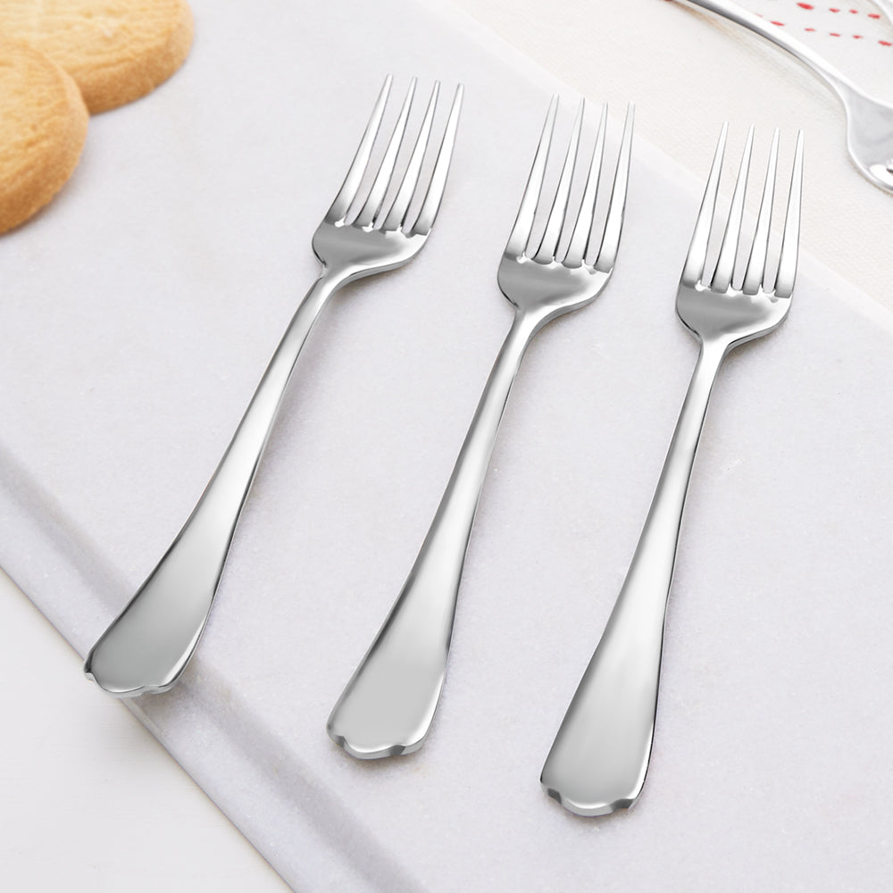 My Borosil Stainless Steel Cutlery Set of 6 - 18 cm Eva Dinner Fork, Set of 6