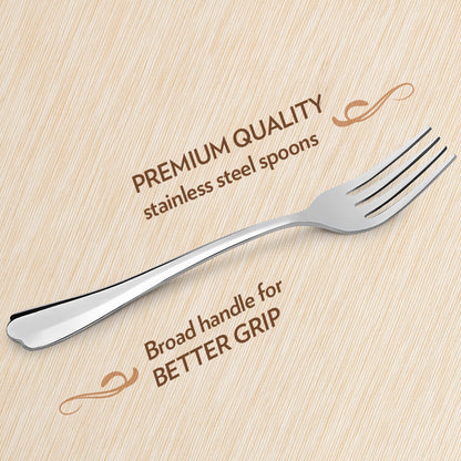 My Borosil Stainless Steel Cutlery Set of 6 - 18 cm Eva Dinner Fork, Set of 6