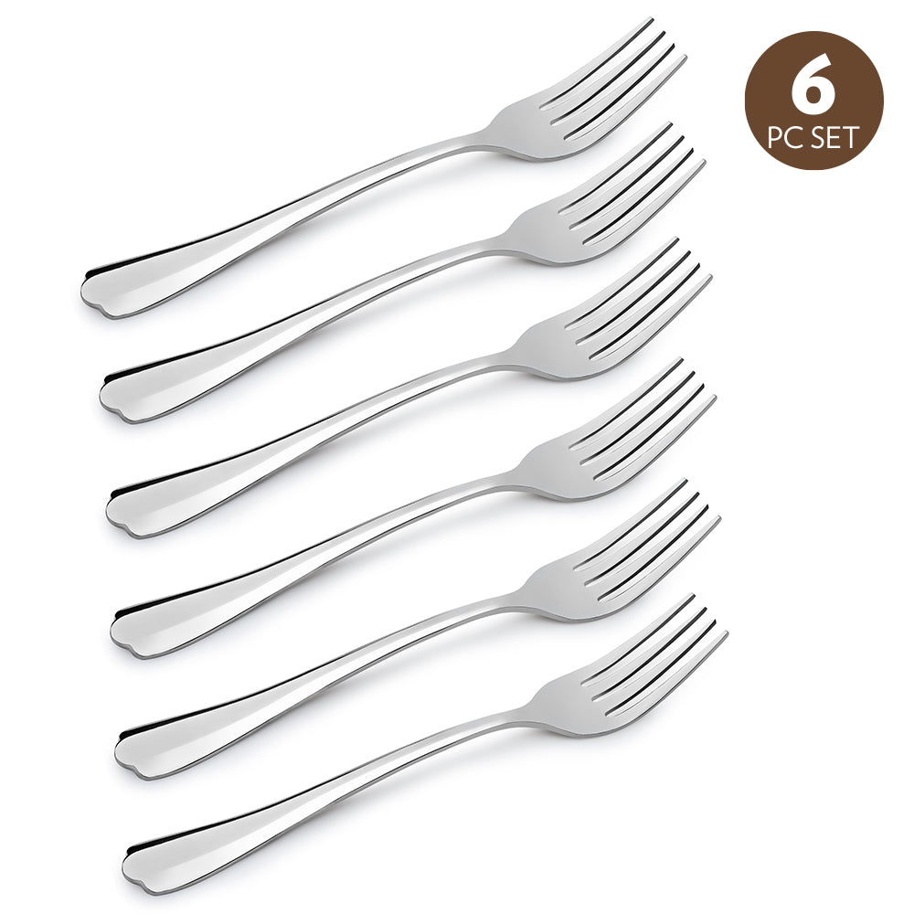 My Borosil Stainless Steel Cutlery Set of 6 - 18 cm Eva Dinner Fork, Set of 6