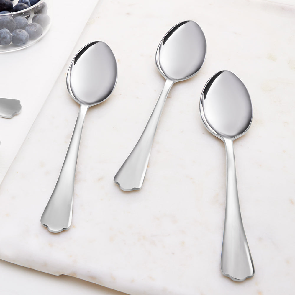 My Borosil Stainless Steel Cutlery Set of 6 - 18 cm Eva Dinner Spoon, Set of 6