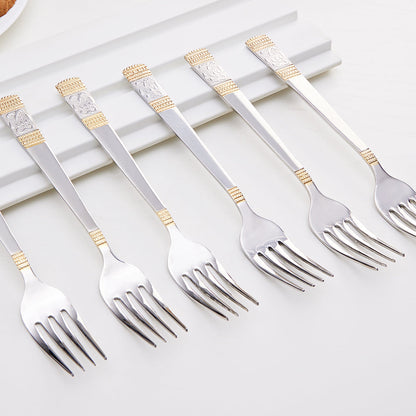 My Borosil Stainless Steel Cutlery Set of 6 - 18 cm Venice Dinner Fork, Set of 6