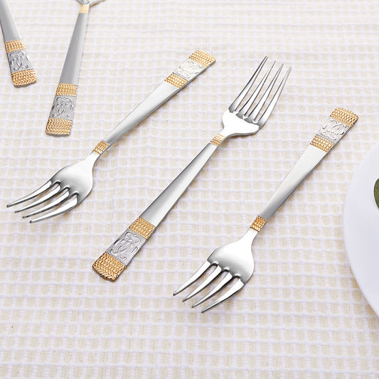 My Borosil Stainless Steel Cutlery Set of 6 - 18 cm Venice Dinner Fork, Set of 6