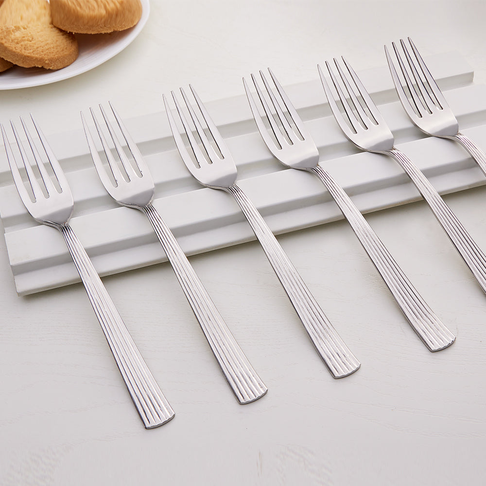 Borosil Vintage Dinner Fork, Set of 6-19.5 cm