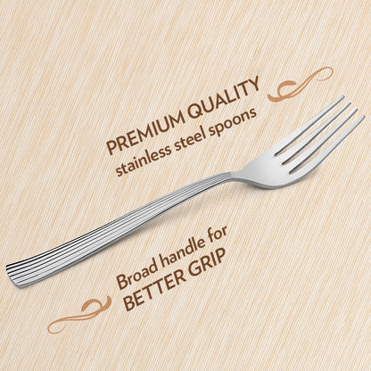 My Borosil Stainless Steel Cutlery Set of 6 - 18 cm Vintage Dinner Fork, Set of 6