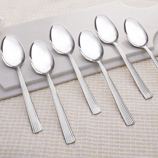 My Borosil Stainless Steel Cutlery Set of 6 - 18 cm Vintage Dinner Spoon, Set of 6