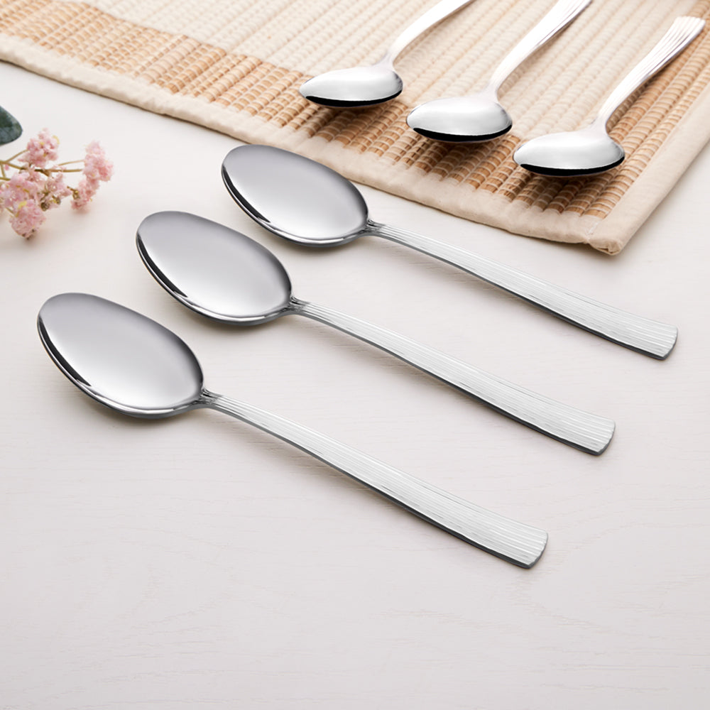 My Borosil Stainless Steel Cutlery Set of 6 - 18 cm Vintage Dinner Spoon, Set of 6