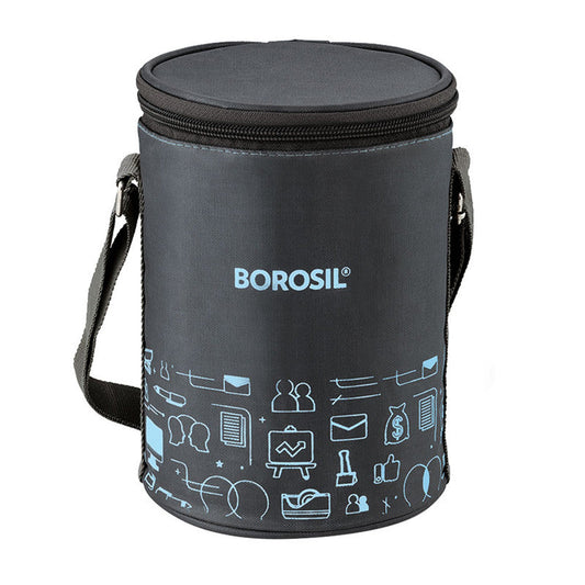 My Borosil Stainless Steel Lunchboxes (280 ml x 2) + 180 ml Carryfresh Lunchbox, Set of 3