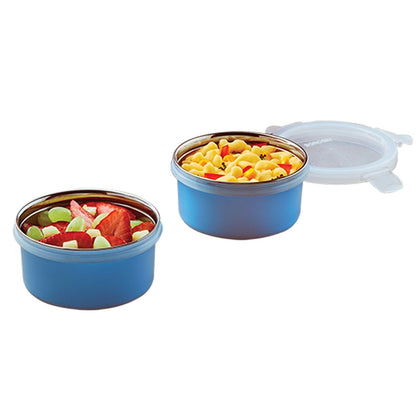 My Borosil Stainless Steel Lunchboxes 300 ml x 2 Candy Pink Lunchbox