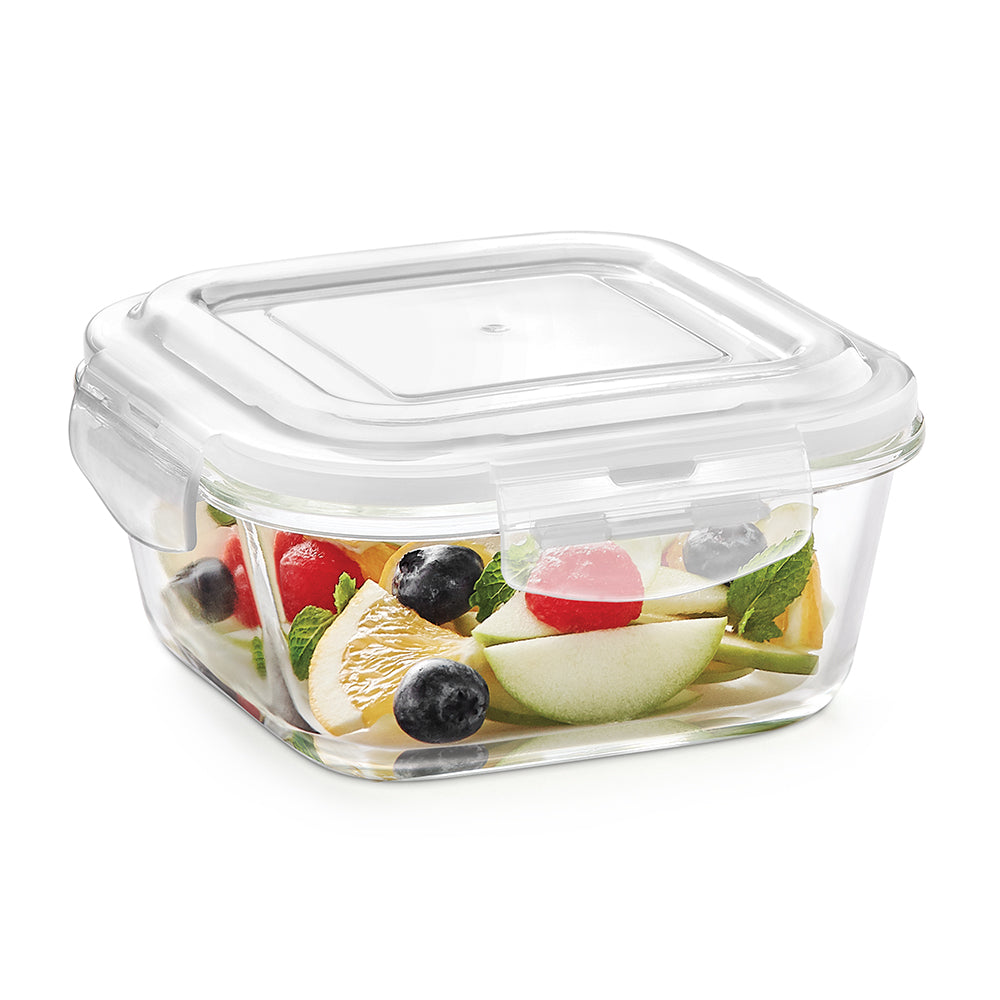 My Borosil Storage Containers 320 ml Klip n Store Square Glass Container