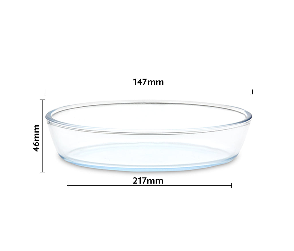 My Borosil Storage Containers 700 ml + 620 ml Oval Dish + Klip n Store Round Set