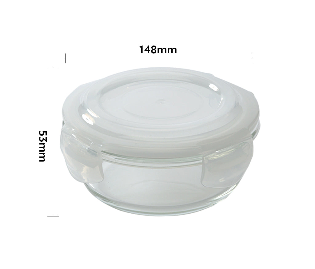 My Borosil Storage Containers 700 ml + 620 ml Oval Dish + Klip n Store Round Set