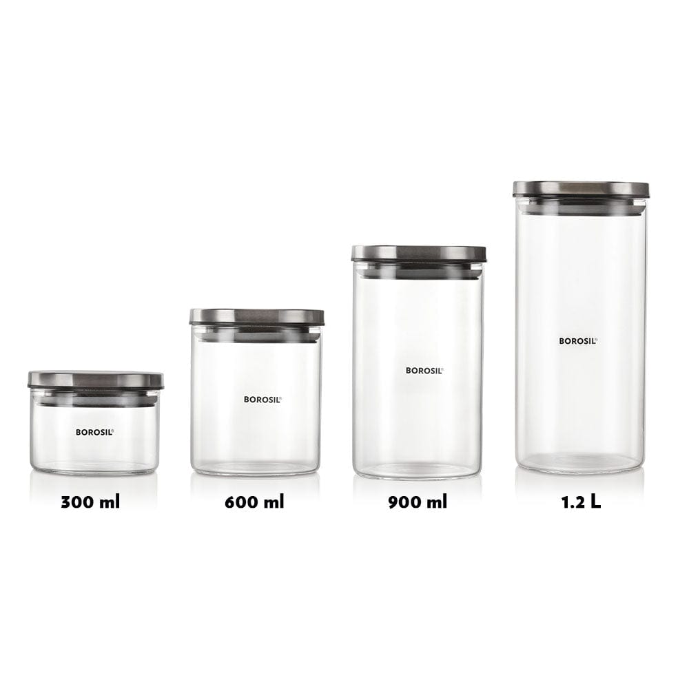 My Borosil Storage Jars 12 pc set Classic Jar Set of 12