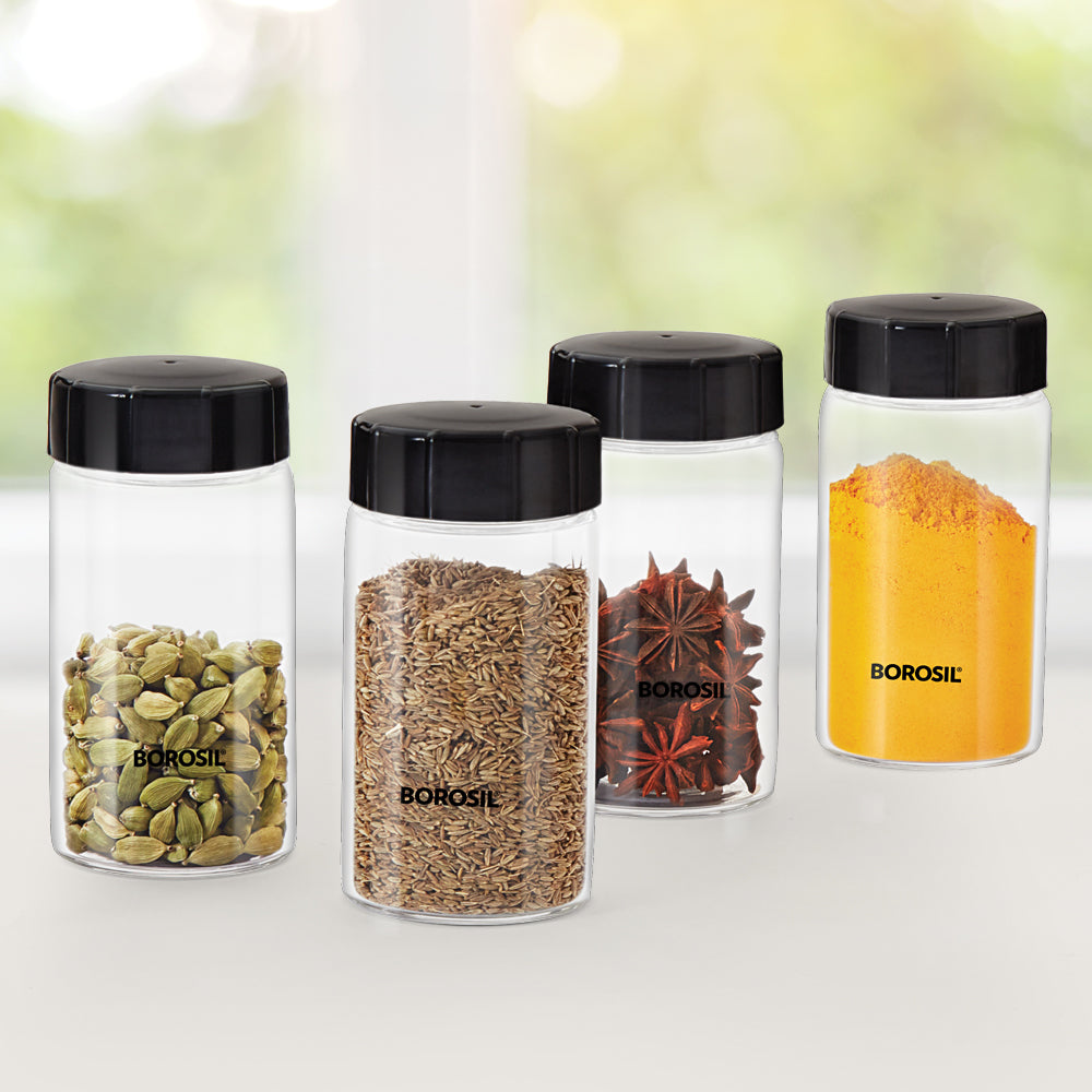 Neo Fridge Proof Glass Spice Jars Set (TR)