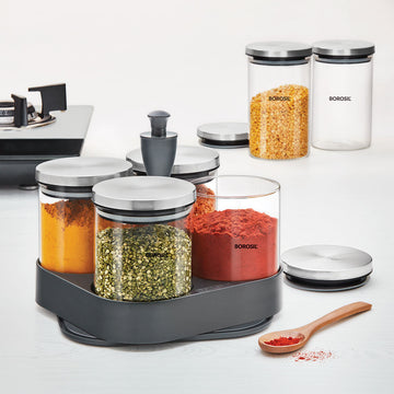 KKC Borosilicate Glass Canisters for Kitchen Counter,Glass Storage Jar –  kkcger