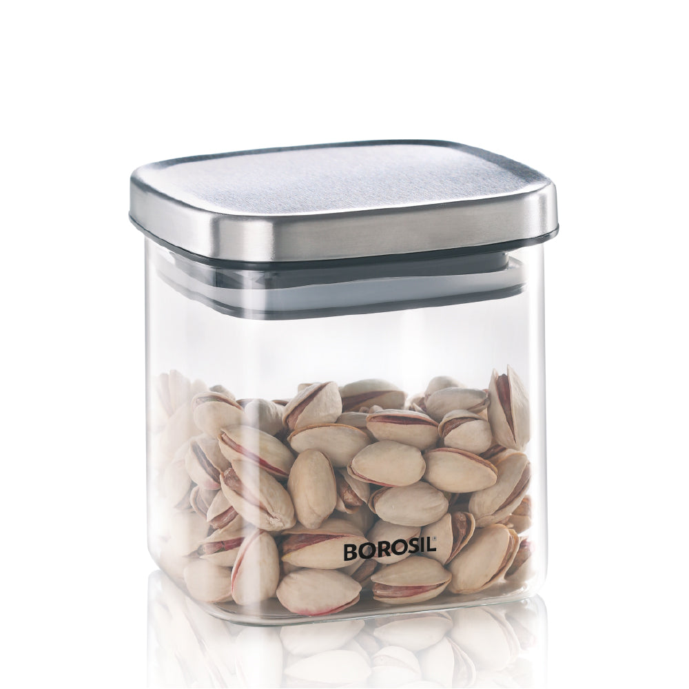 My Borosil Storage Jars 600 ml Classic Square Jar