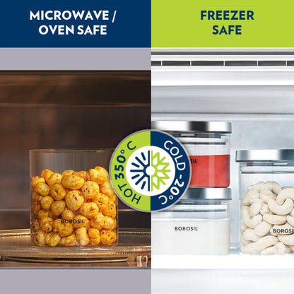 My Borosil Storage Jars 600 ml x 2 Classic Storage Jar Set of 2, 600 ml