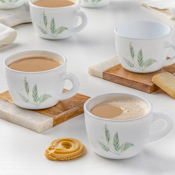 borosil glass Kitchen Bae Clay Craft Tea Cups Set of 6