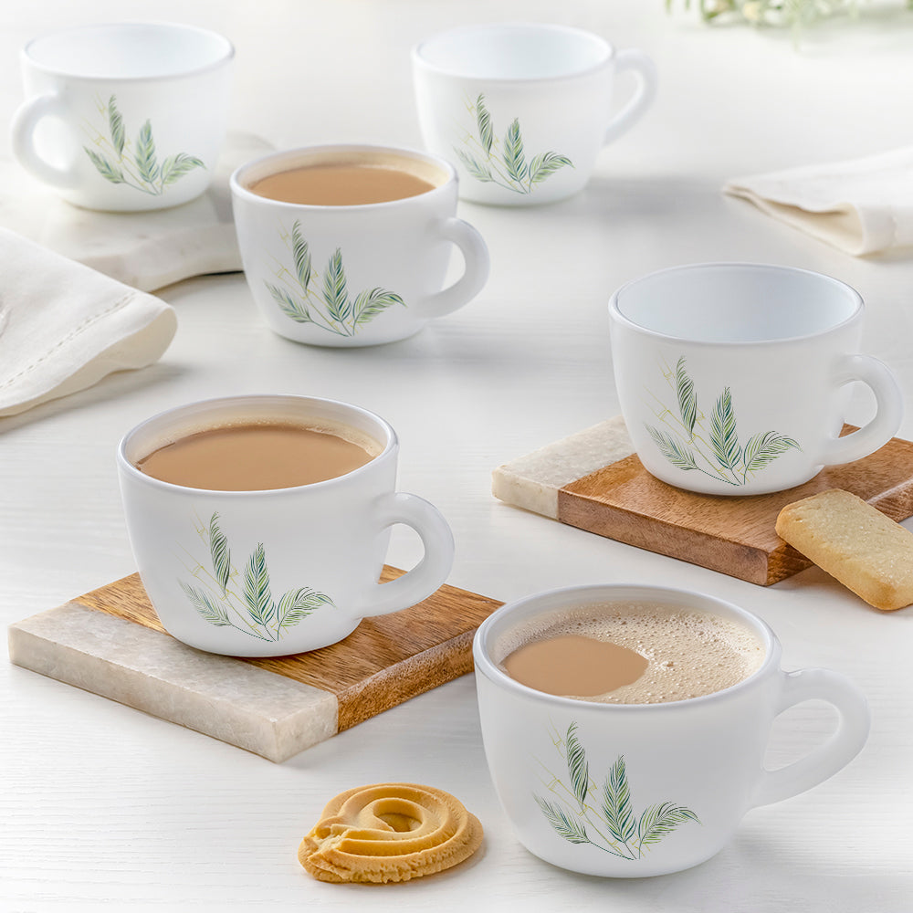 My Borosil Opalware Tea Cups & Tea Sets 140 ml x 6 Breeze Cup Set