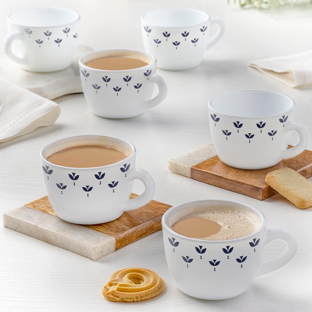 My Borosil Opalware Tea Cups & Tea Sets 140 ml x 6 Fabula Cup Set