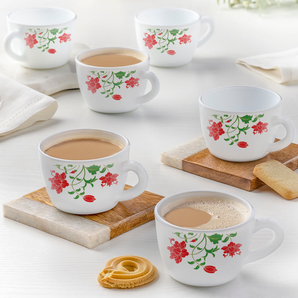 My Borosil Opalware Tea Cups & Tea Sets 140 ml x 6 Hazel Cup Set