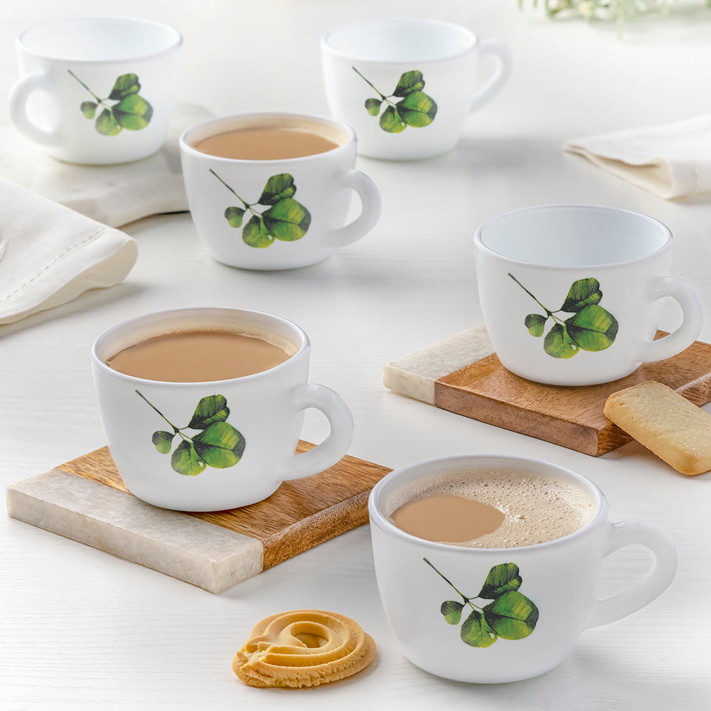 My Borosil Opalware Tea Cups & Tea Sets 140 ml x 6 Oval Cup Set