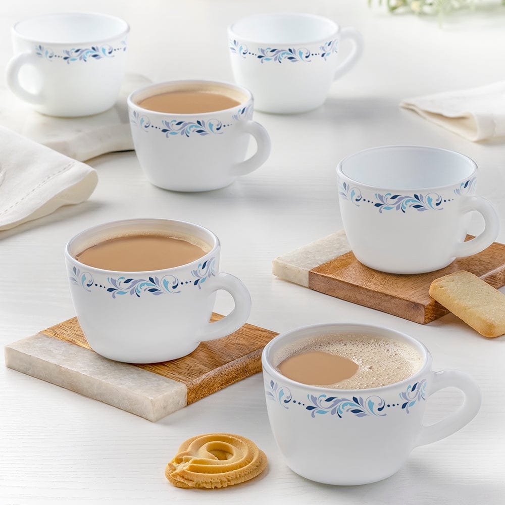 My Borosil Opalware Tea Cups & Tea Sets 140 ml x 6 Skyleaf Cup Set