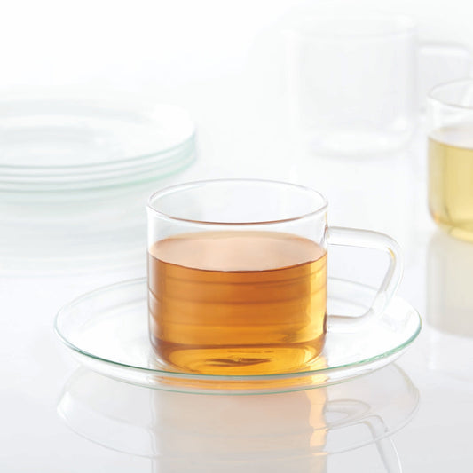 My Borosil Glass Tea Cups & Tea Sets 170 ml x 6 Radius Cup & Saucer Set
